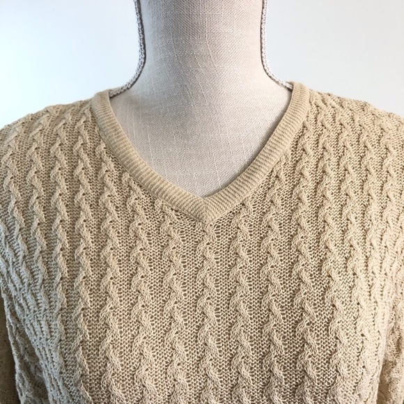 EMANUEL Ungaro NWT crew neck sweater size L beige - Picture 5 of 10